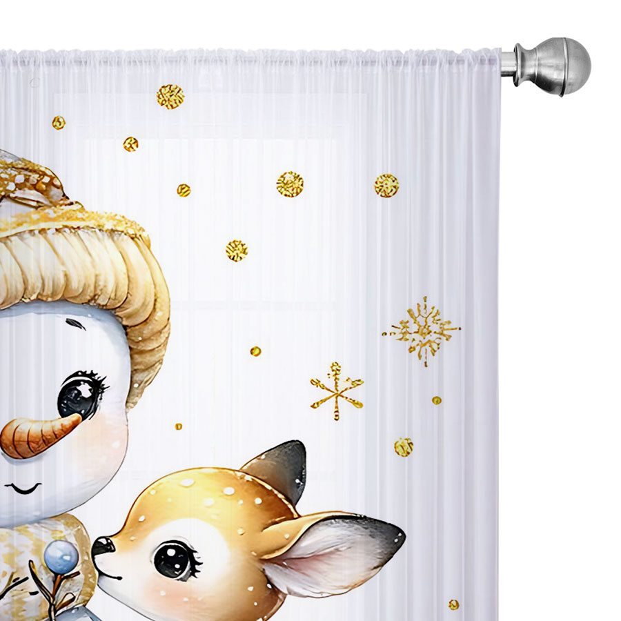 2PCS Digital Print Sheer Curta - Curtain Sheer Voile review and price
