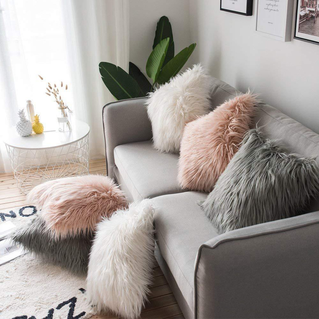 Soft Long Fur Fluffy Sofa Pill - Luxury Home Textiles Usa review and price