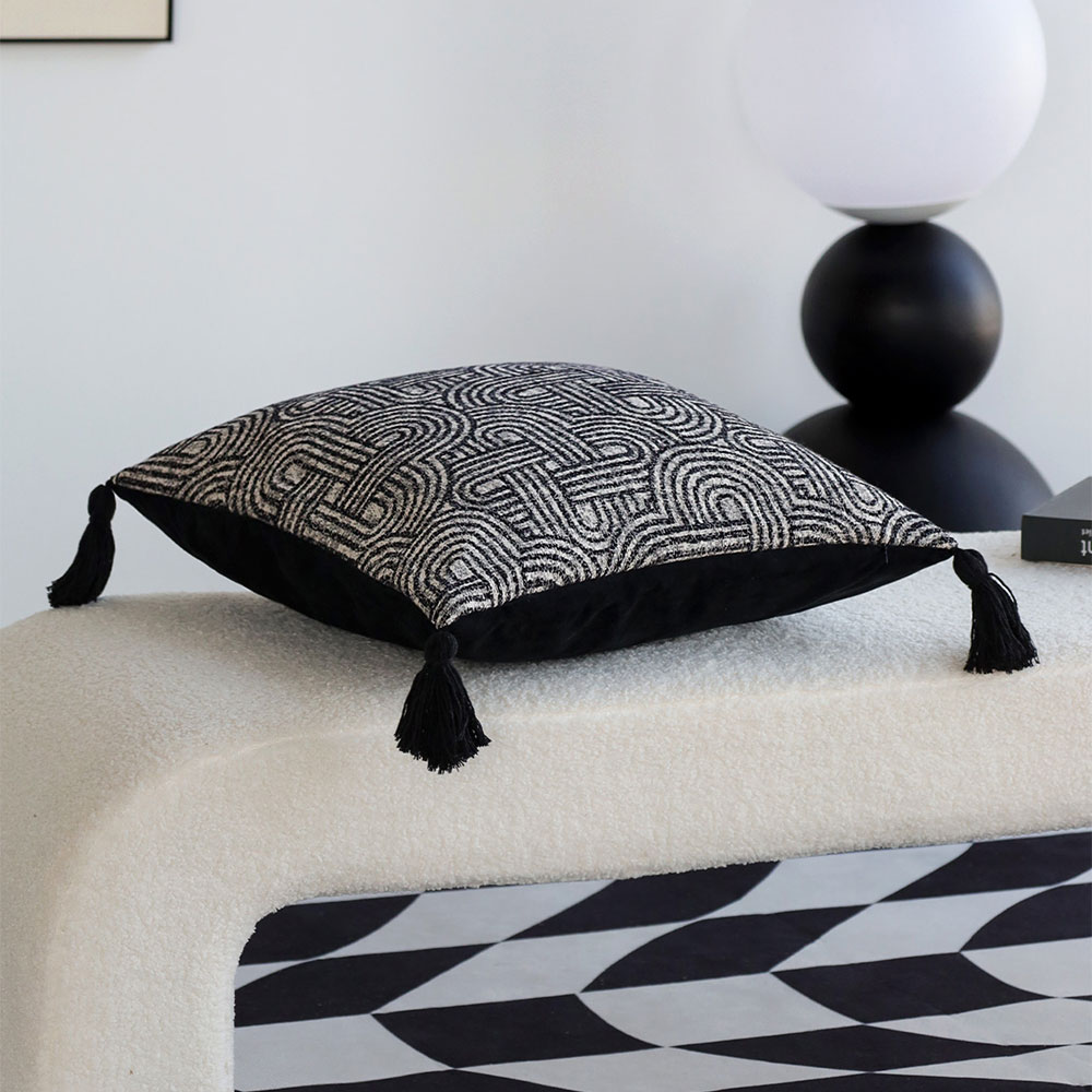 Geometric Tassel Cushion Cover - Pillow Cover 20X20 review and price