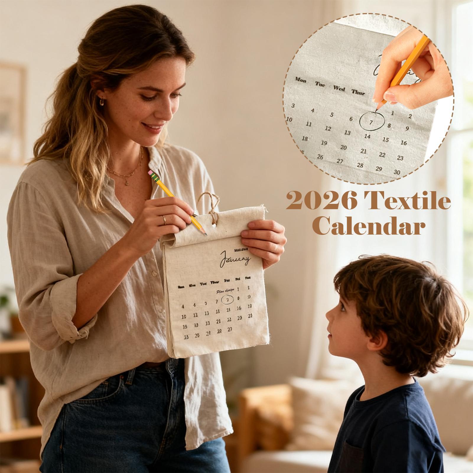 2026 Fabric Wall Calendar 12-M - Home Textiles And Decor review and price