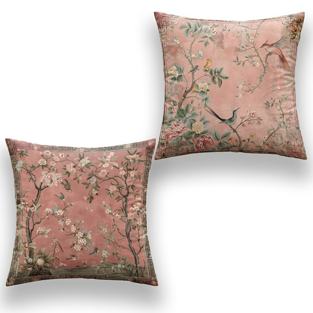 2pcs Vintage Chinoiserie Flora - Pillow Cover 20X20 review and price