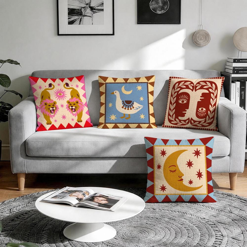 Whimsical Sun Moon Animal Cush - Pillow Cover 20X20 review and price