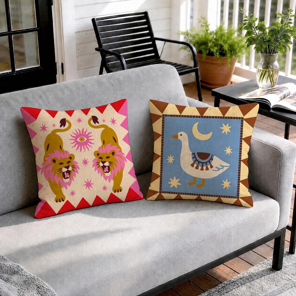 Whimsical Sun Moon Animal Cush - Pillow Cover 20X20 review and price