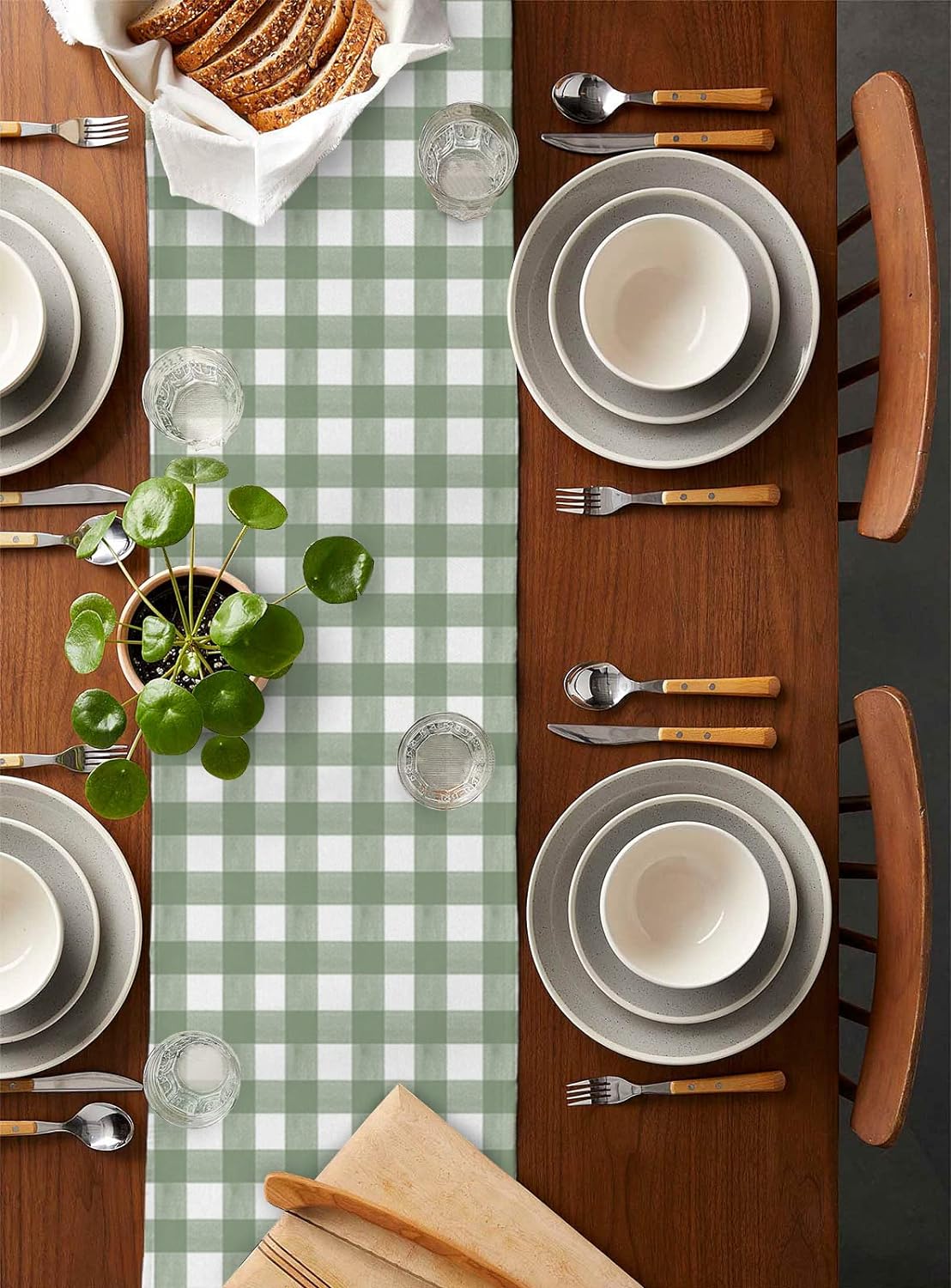 Green Buffalo Plaid Linen Tabl - Linum Home Textiles review and price