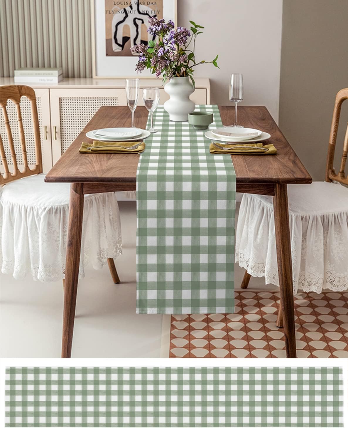 Green Buffalo Plaid Linen Tabl - Linum Home Textiles review and price