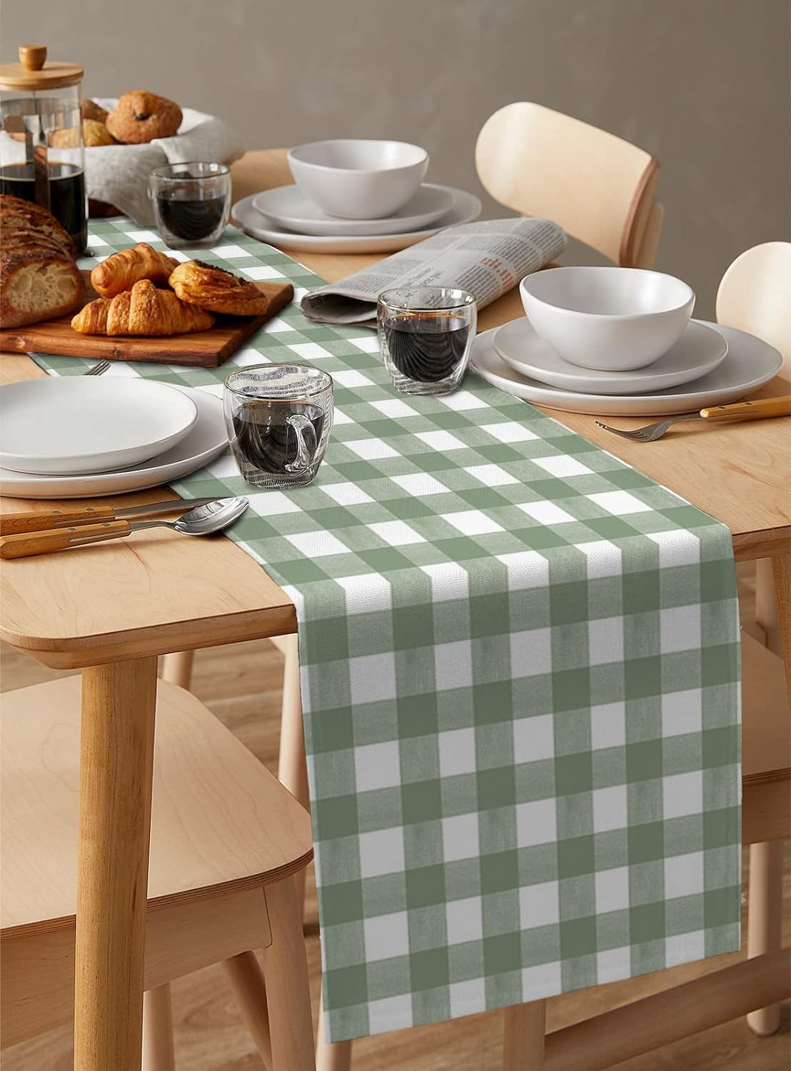 Green Buffalo Plaid Linen Tabl - Linum Home Textiles review and price