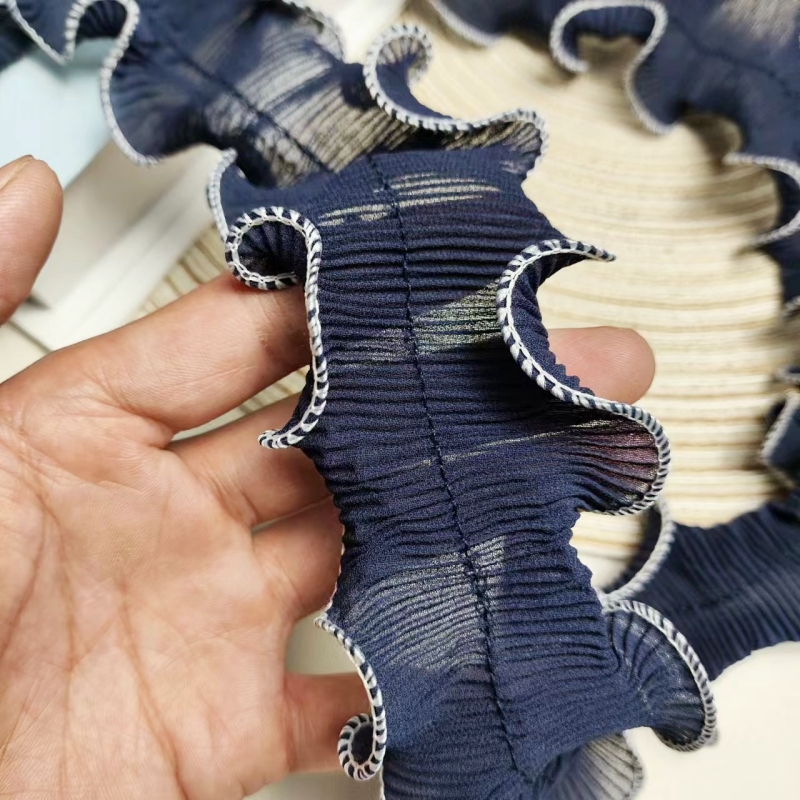 Dark blue Chiffon center Pleat - Home Textiles Factory review and price